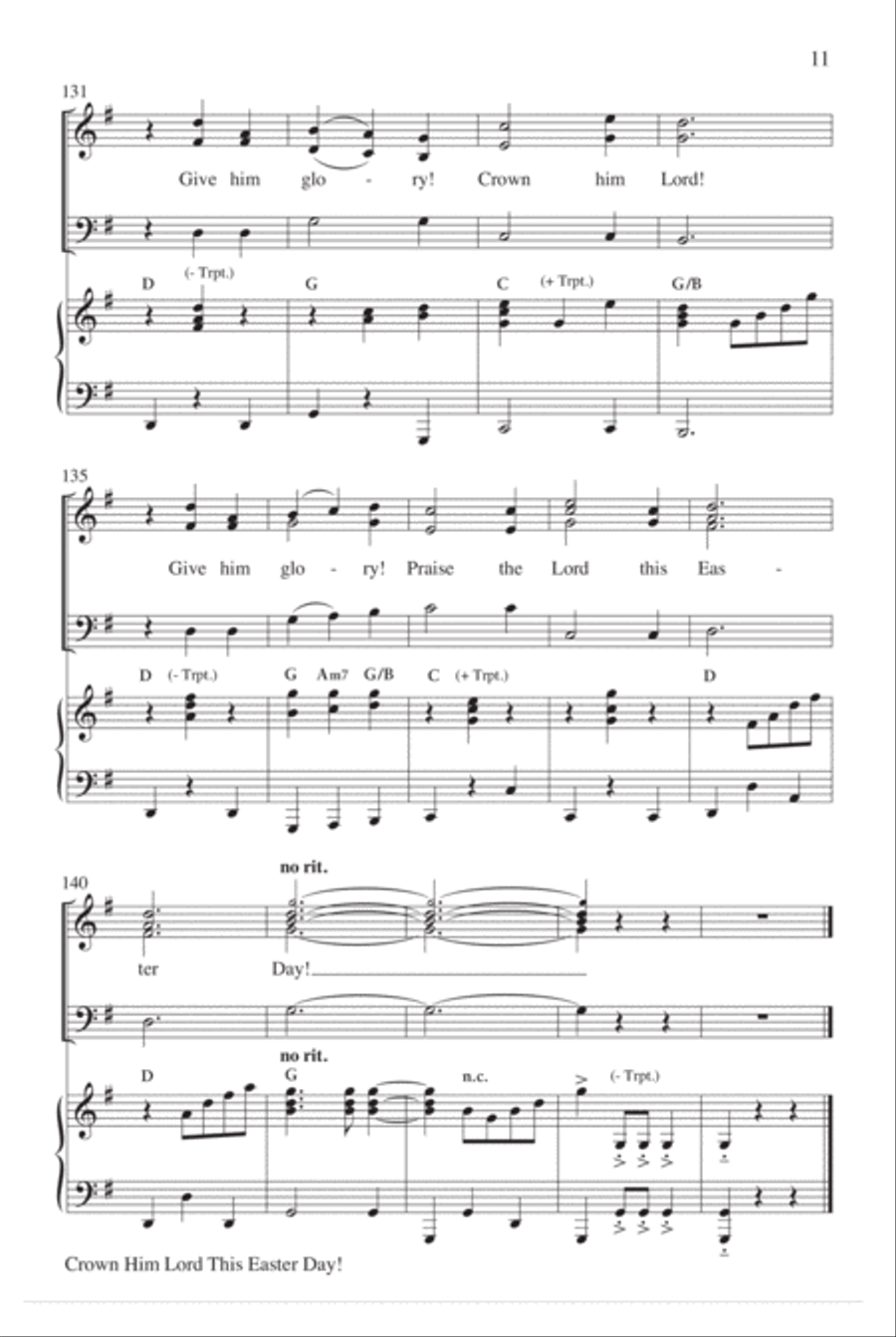 Crown Him Lord This Easter Day! 3-Part scores gallery preview page 11