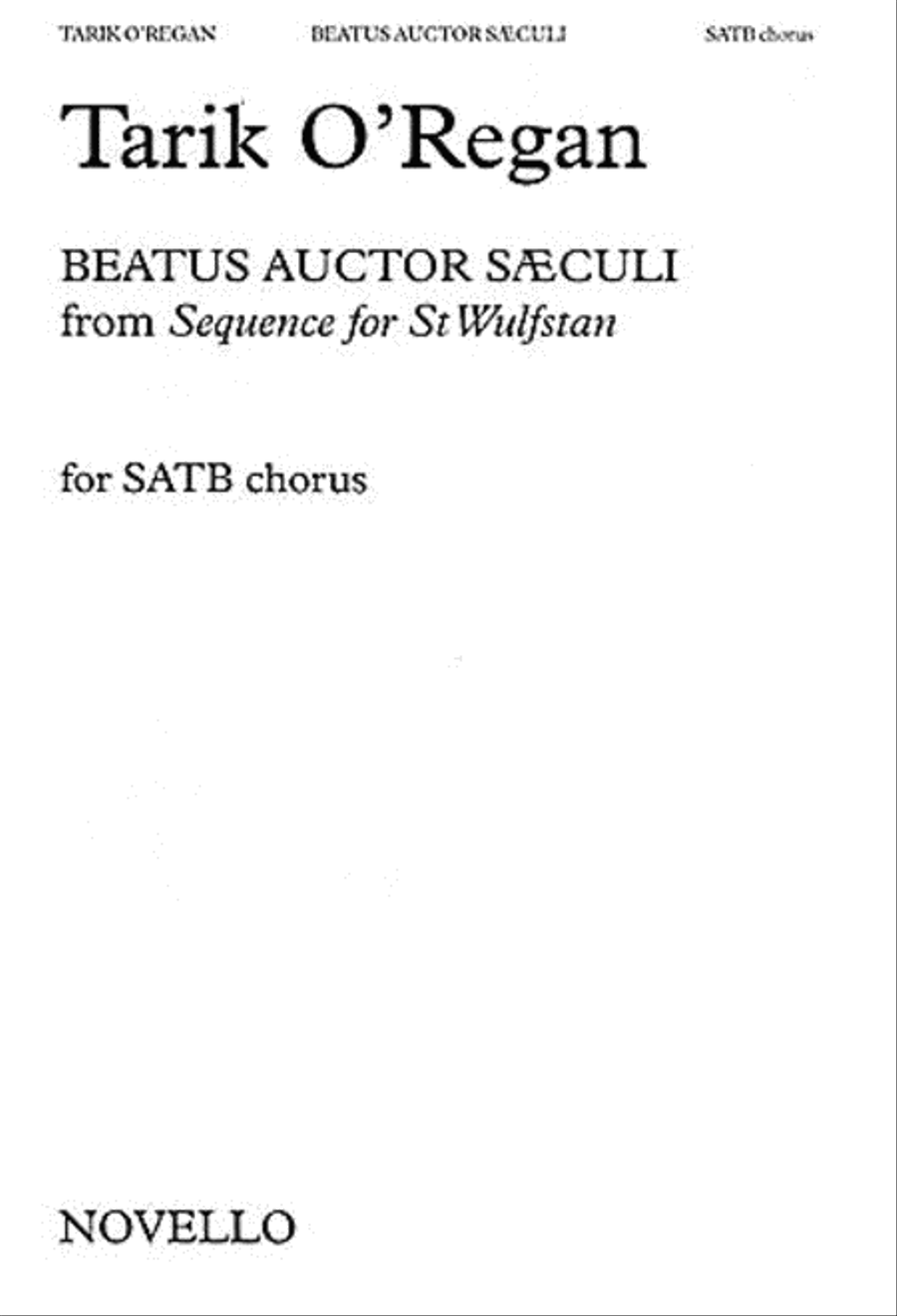 Beatus Auctor Saeculi 4-Part scores gallery preview page 1