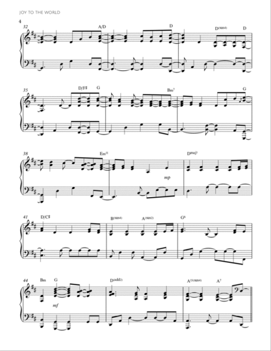 Joy to the World Joy to the World Piano Solo scores gallery preview page 4