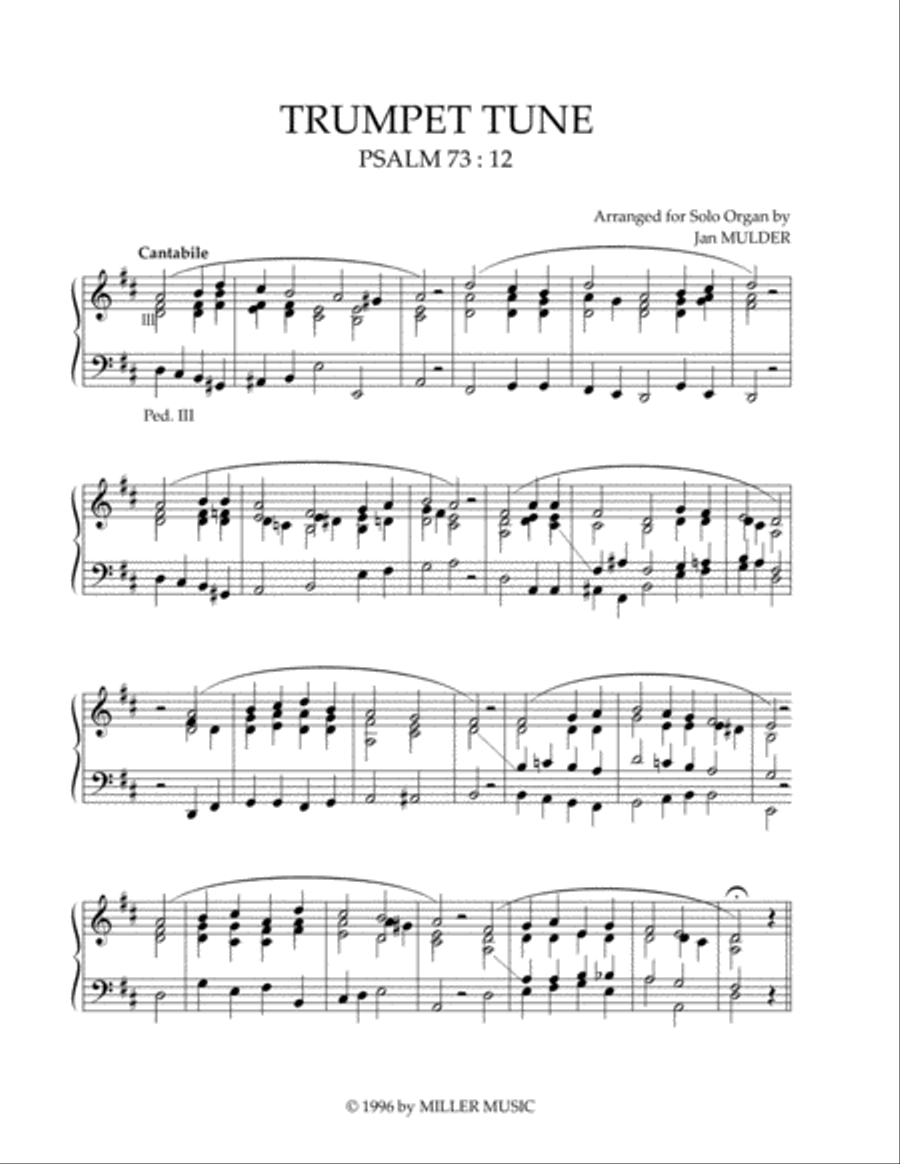 Psalm 73 Organ Solo scores gallery preview page 1