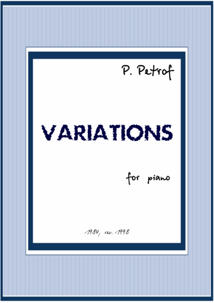 Variations for piano Piano Method scores gallery preview page 1