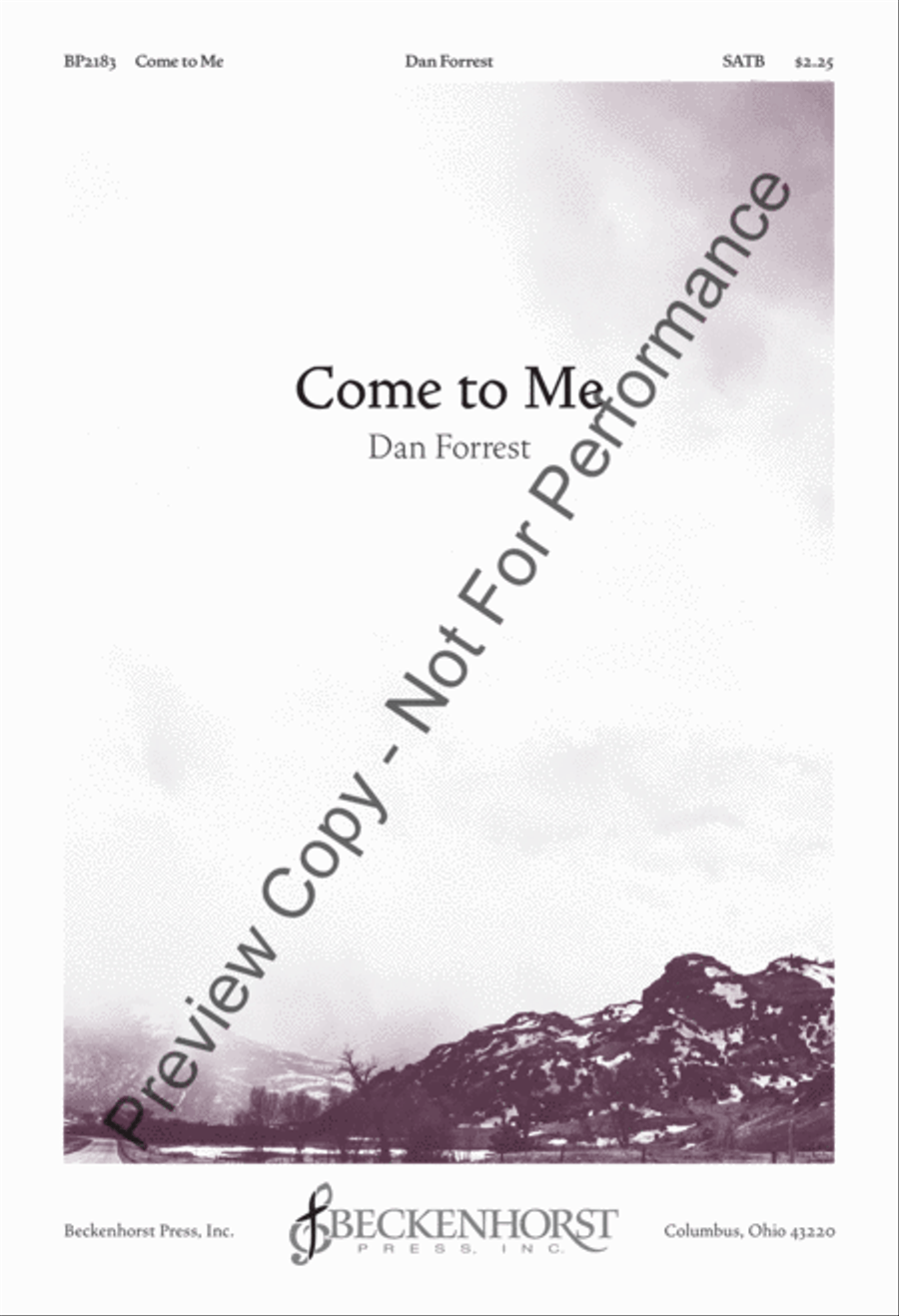 Come to Me 4-Part scores gallery preview page 2