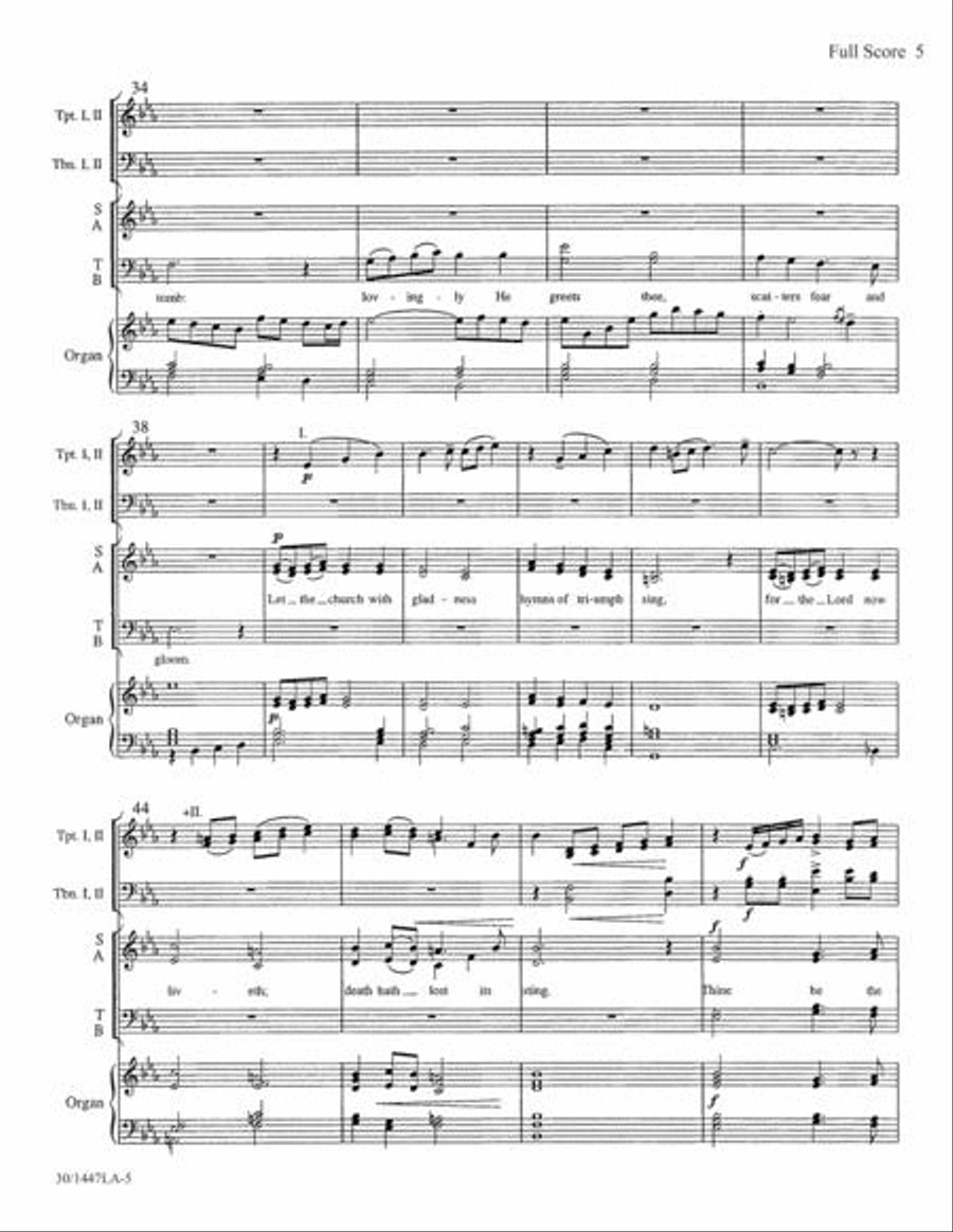 Thine Be the Glory - Brass Parts Choir scores gallery preview page 5