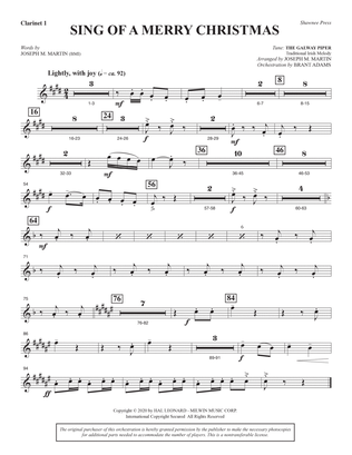 Book cover for Sing of a Merry Christmas (Full Orchestra) - Bb Clarinet 1
