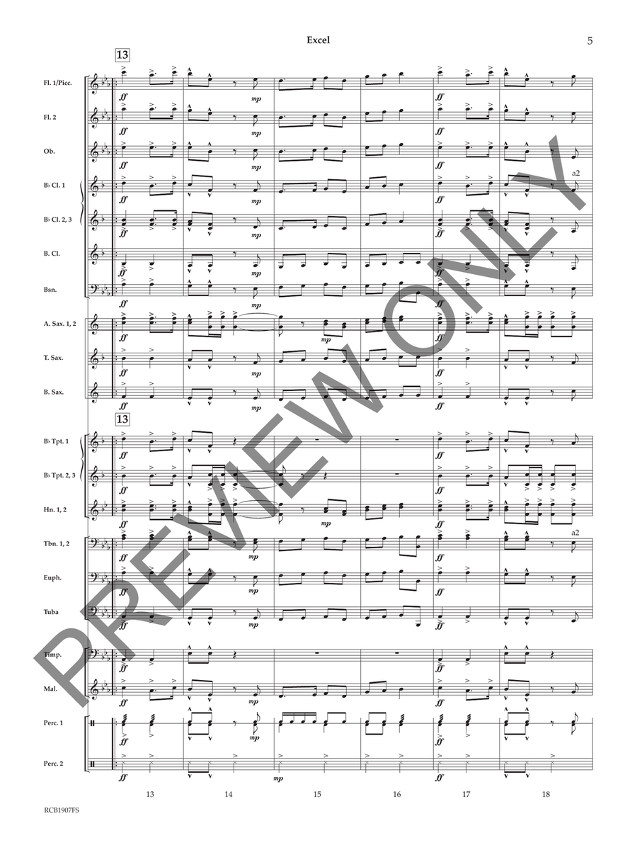 Excel (Score) Concert Band scores gallery preview page 6