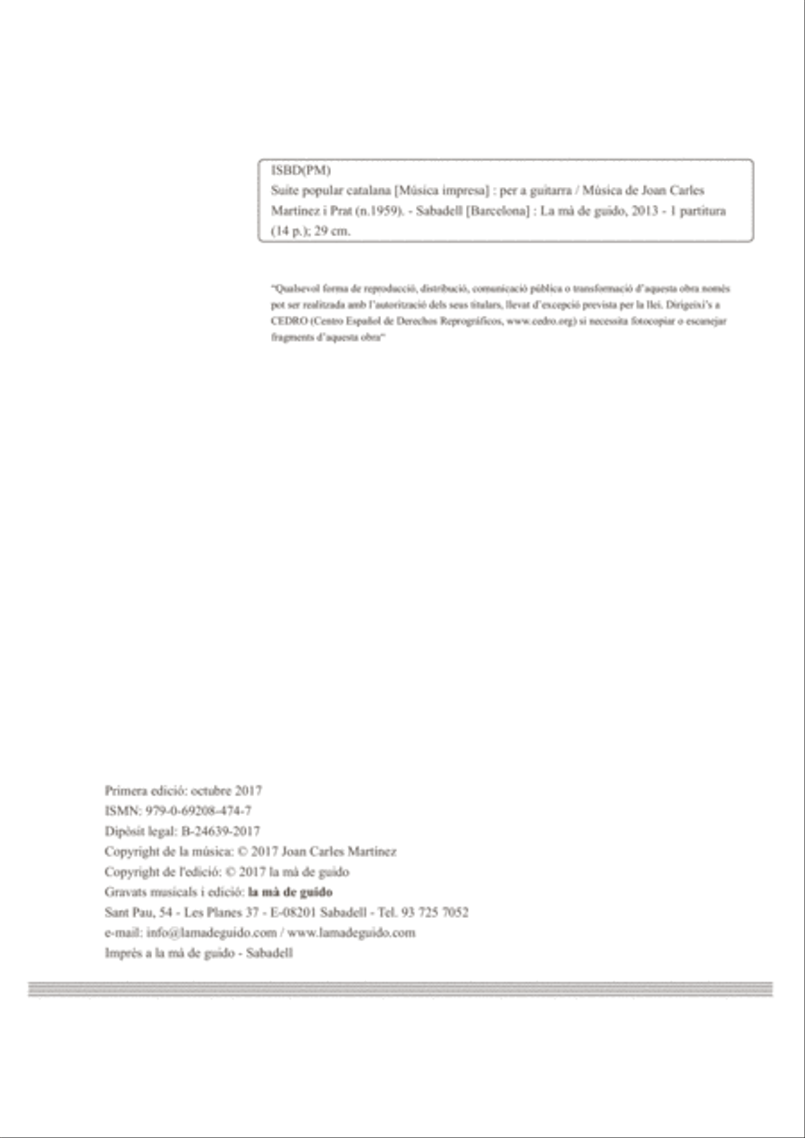 Suite Popular Catalana Suite Popular Catalana Classical Guitar scores gallery preview page 4