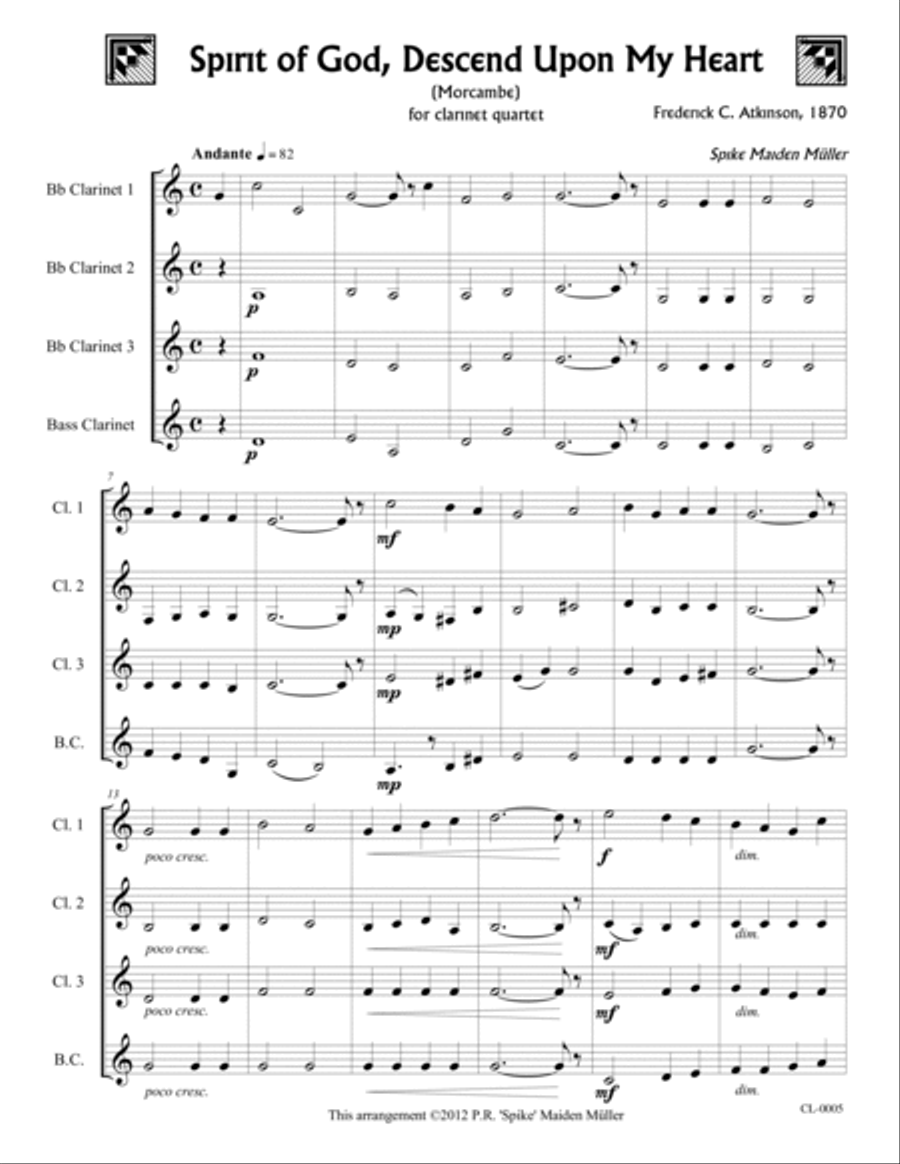 Spirit of God, Descend Upon My Heart Woodwind Quartet scores gallery preview page 2