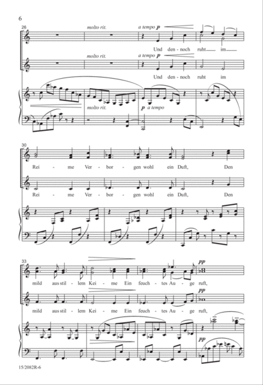 Wie Melodien zieht es mir SSA scores gallery preview page 6
