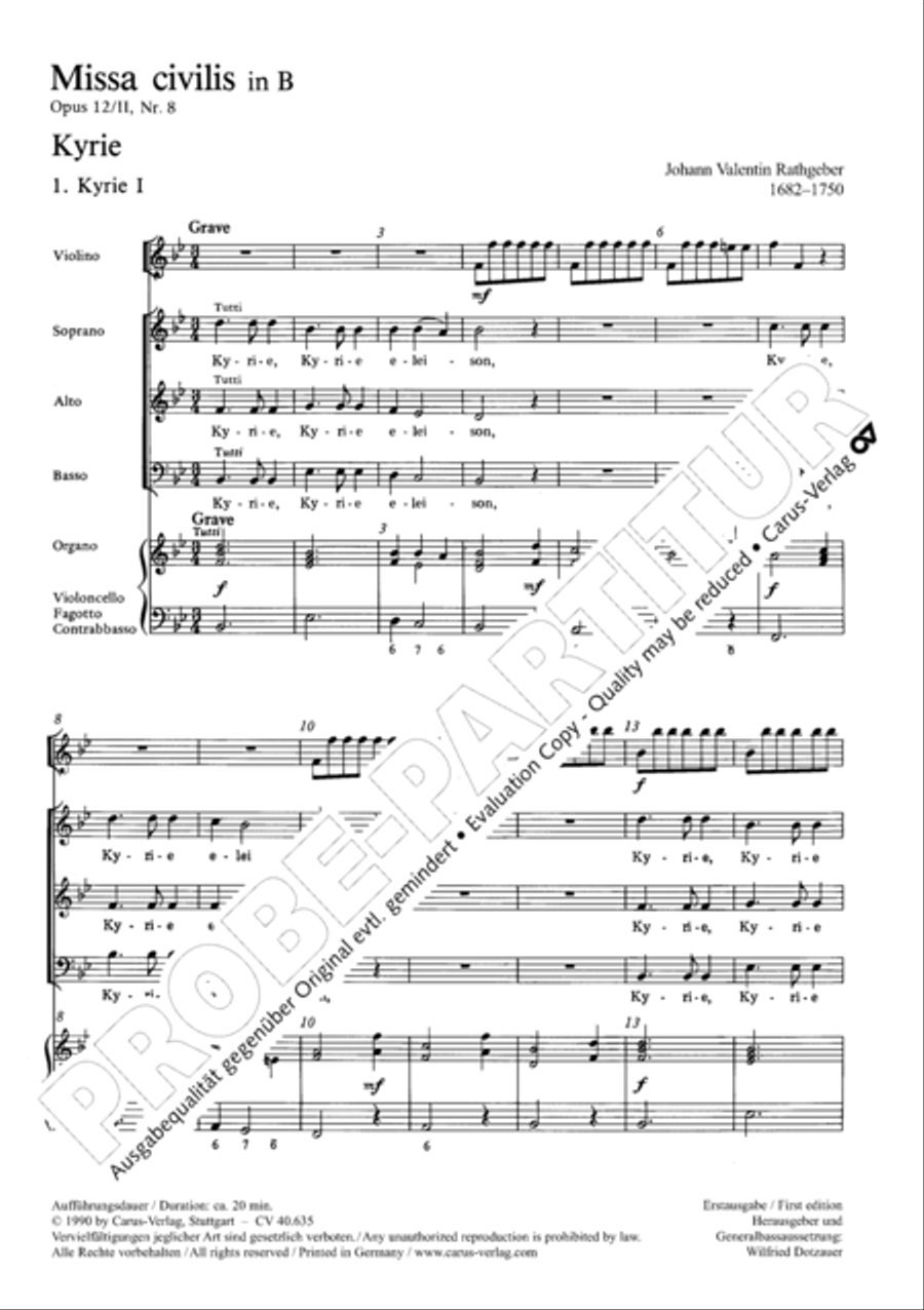 Missa civilis in B 3-Part scores gallery preview page 10