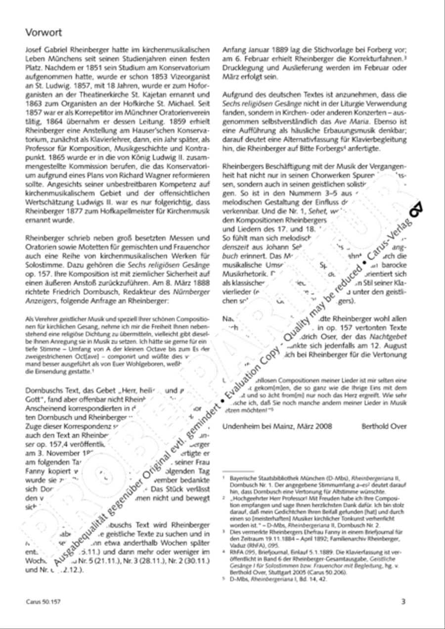 Sechs religiose Gesange op. 157 Score scores gallery preview page 4
