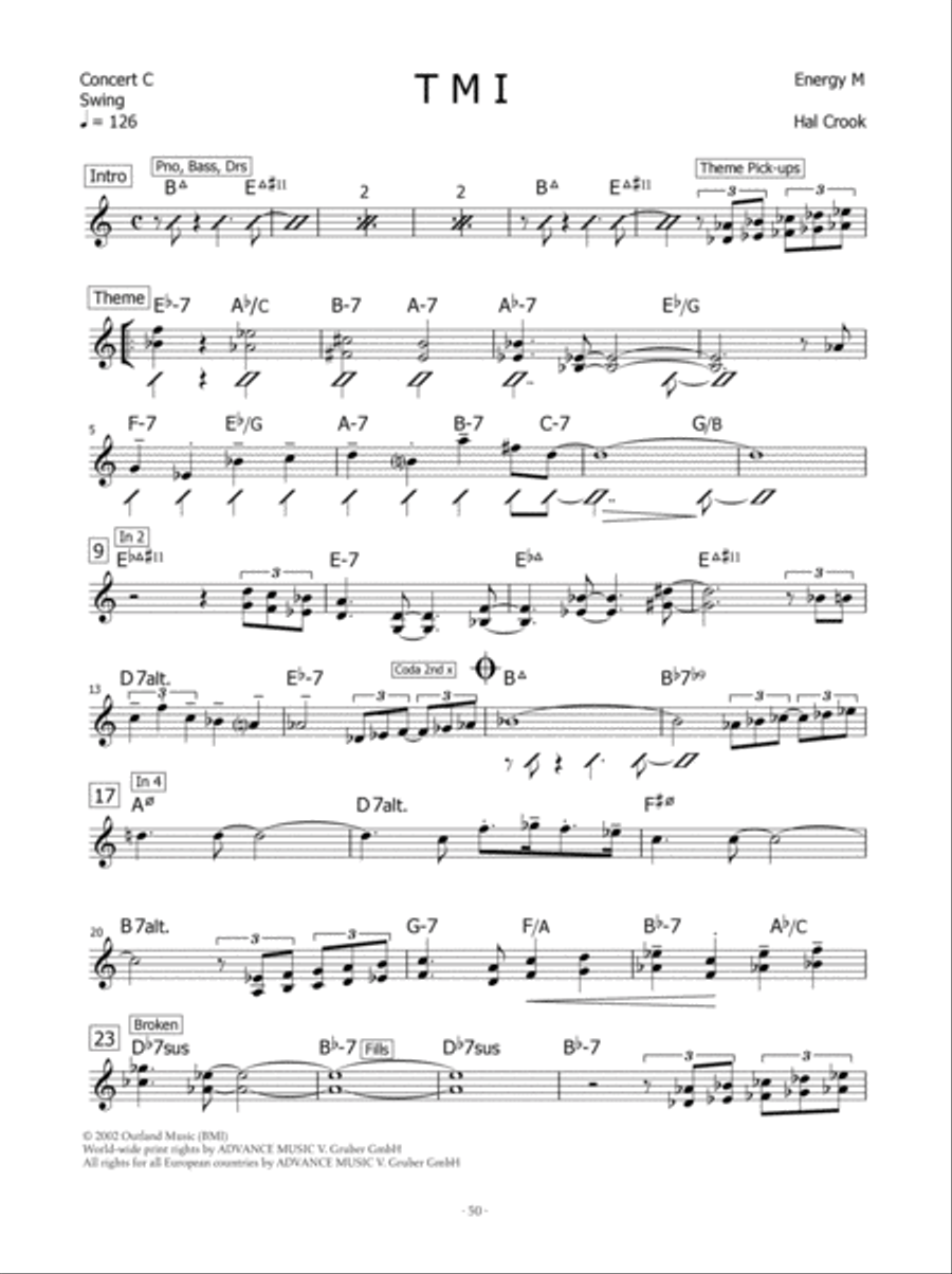 The Music of Hal Crook Piano scores gallery preview page 15