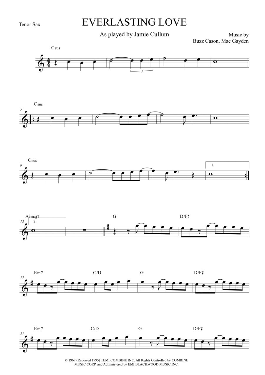 Everlasting Love Small Ensemble scores gallery preview page 1
