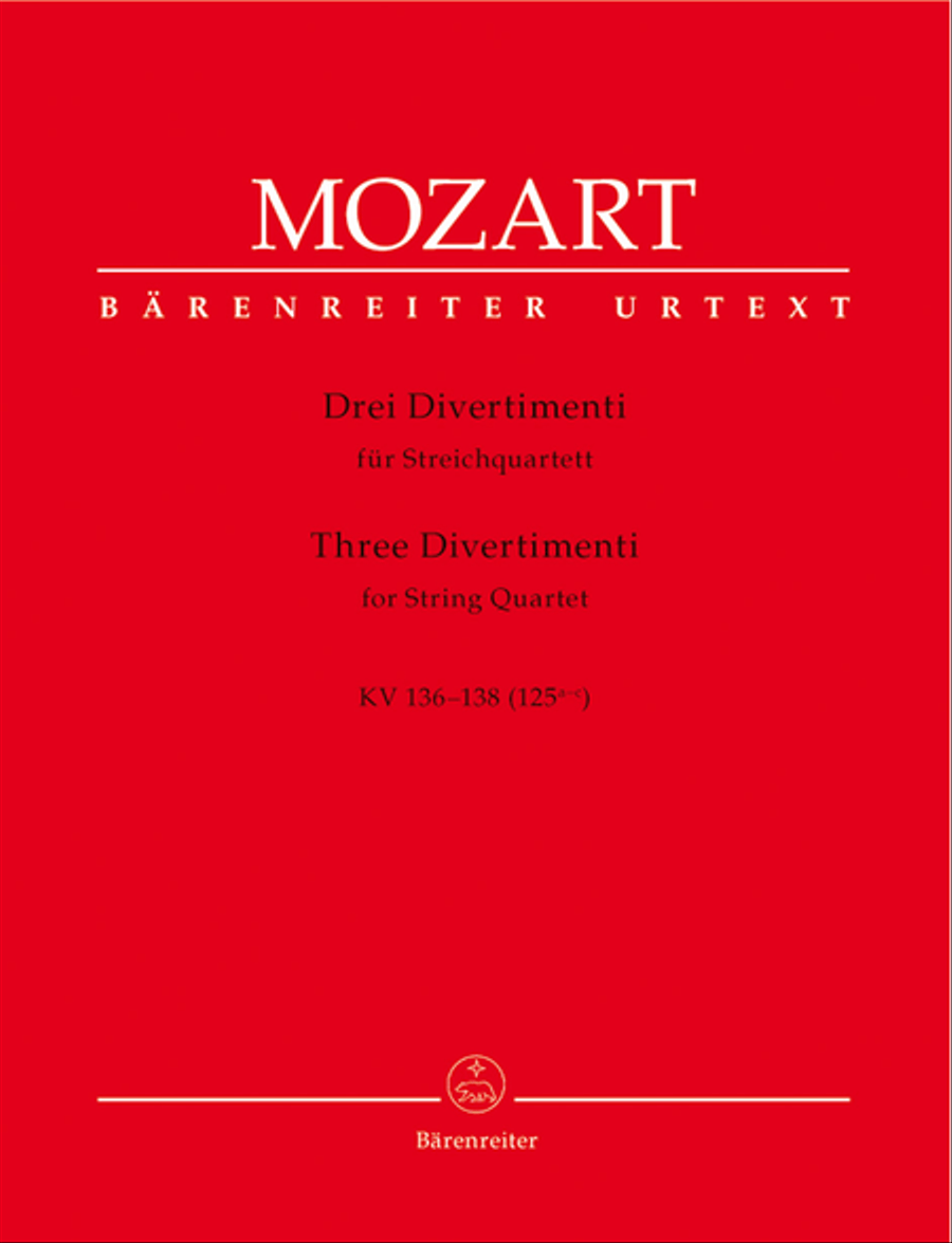 3 Divertimenti For String Quartet String Quartet scores gallery preview page 1