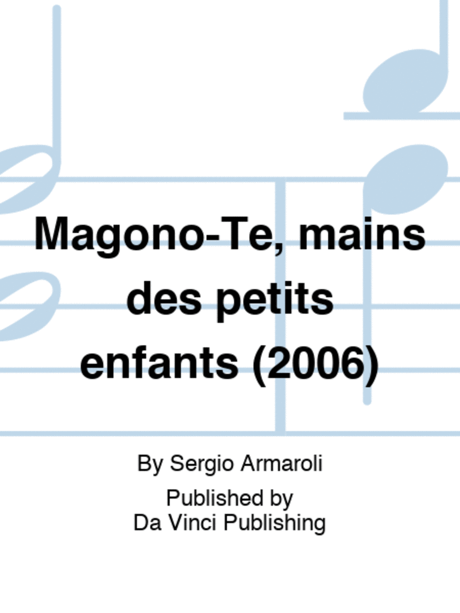 Magono-Te, mains des petits enfants (2006) Percussion scores gallery preview page 1