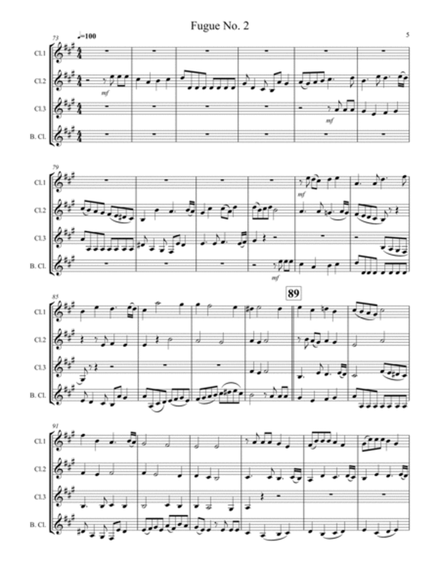 Handel – Six Fugues by George Frideric Handel (for Clarinet Quartet) image number null