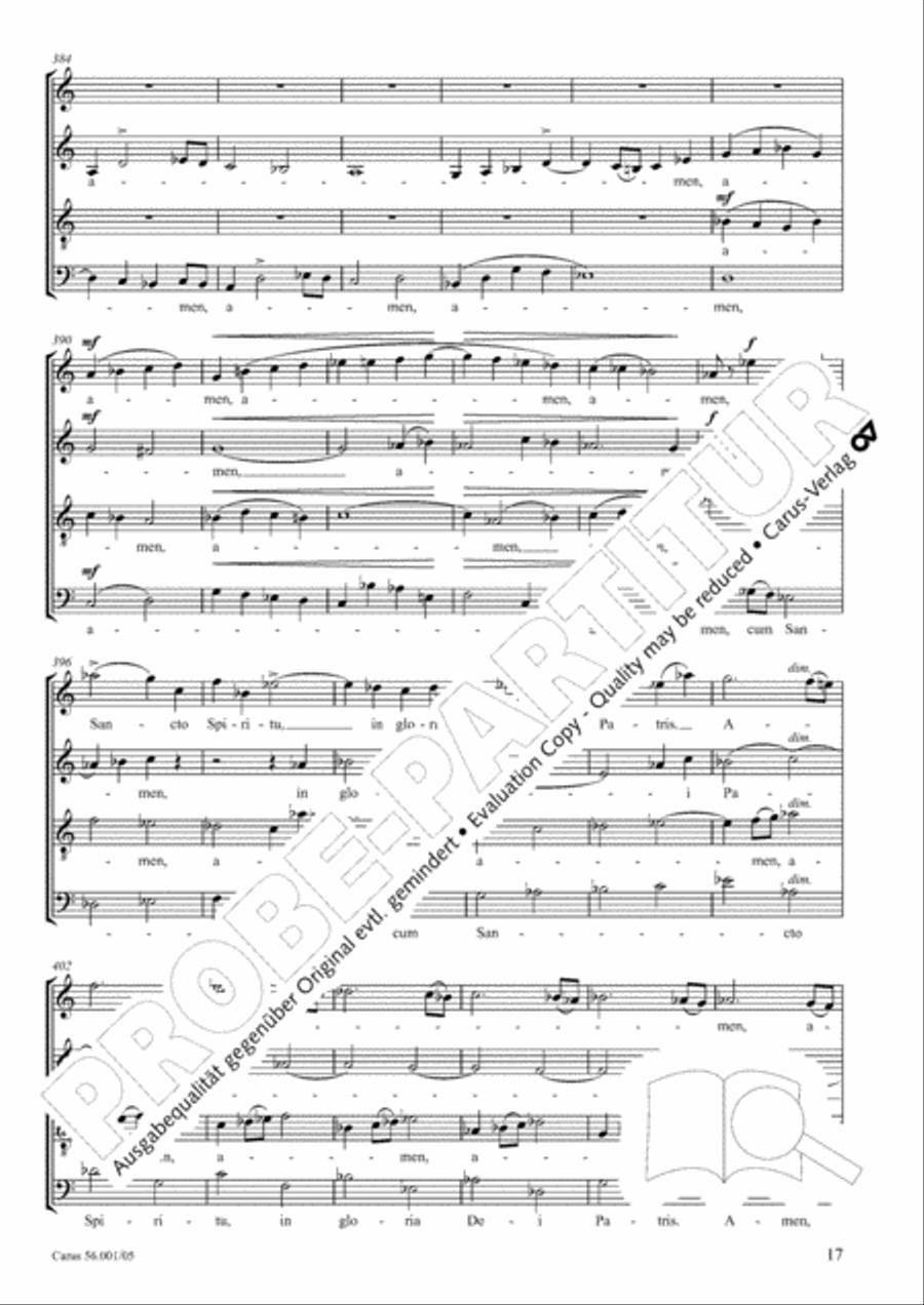 Edizione Nazionale delle Opere di Giacomo Puccini. III. Vocal music; 2. Messa a 4 voci (vol. III/2) 4-Part scores gallery preview page 18