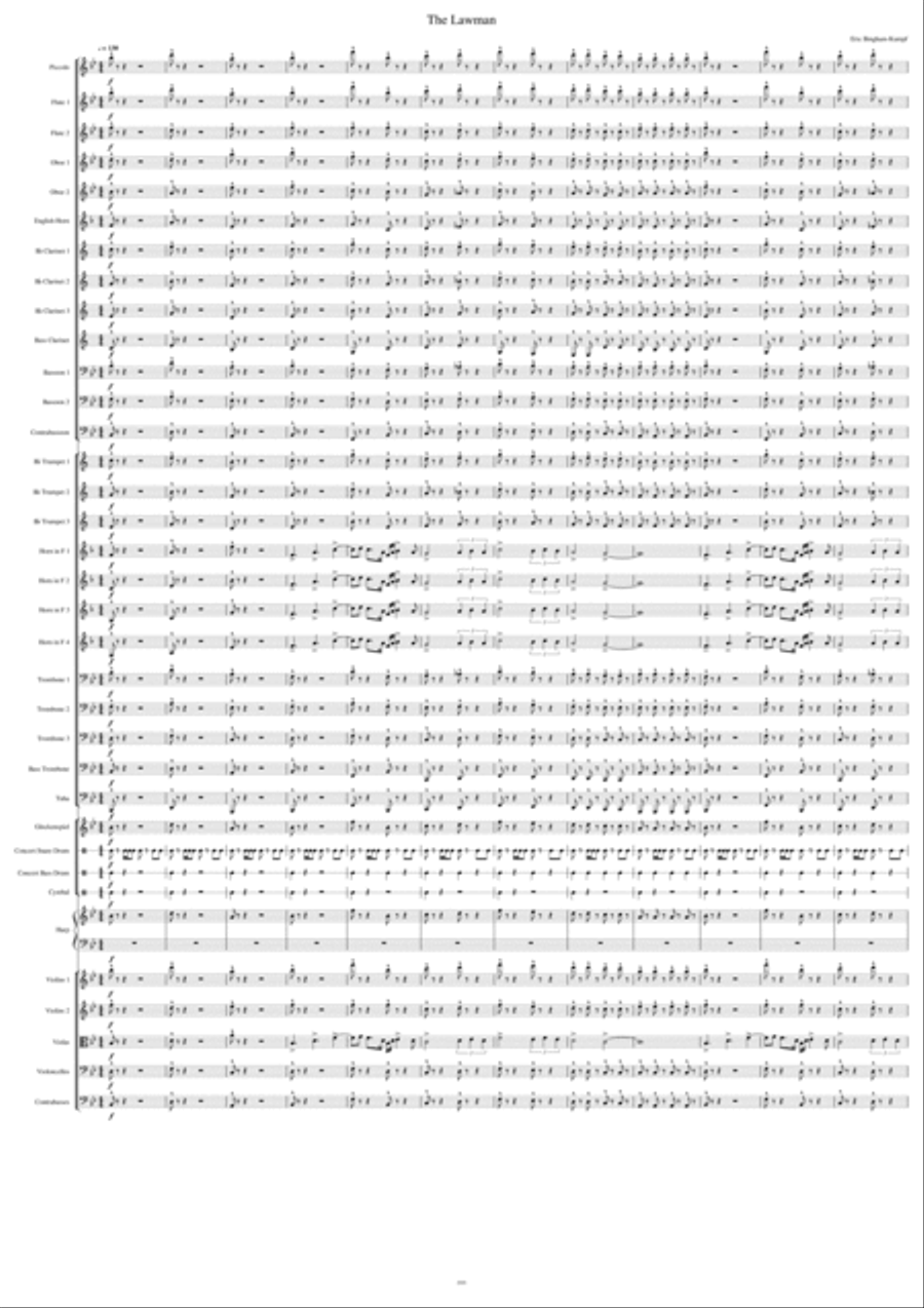 The Lawman Full Orchestra scores gallery preview page 1