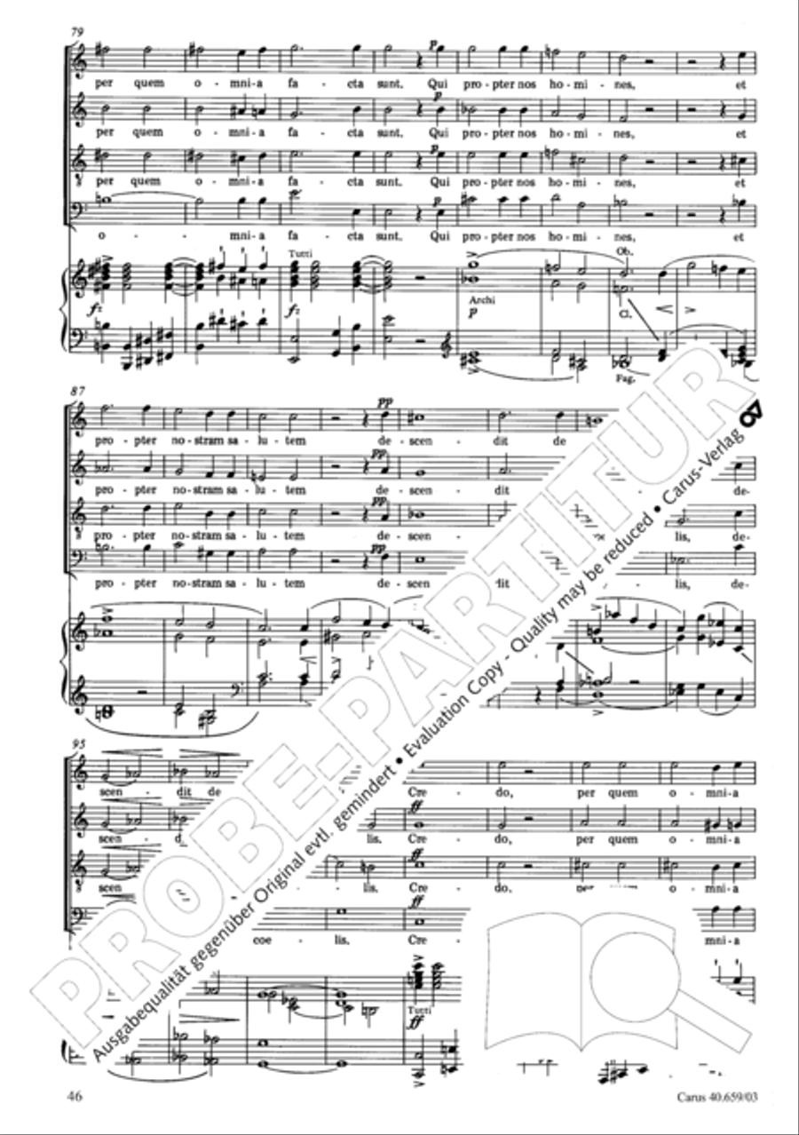 Mass in A flat major (Messe in As) 4-Part scores gallery preview page 47