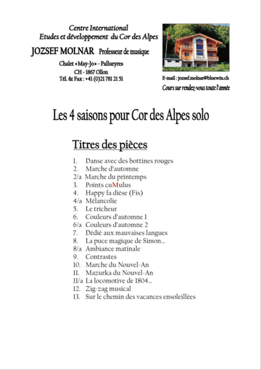 Les 4 Saisons Alphorn scores gallery preview page 6