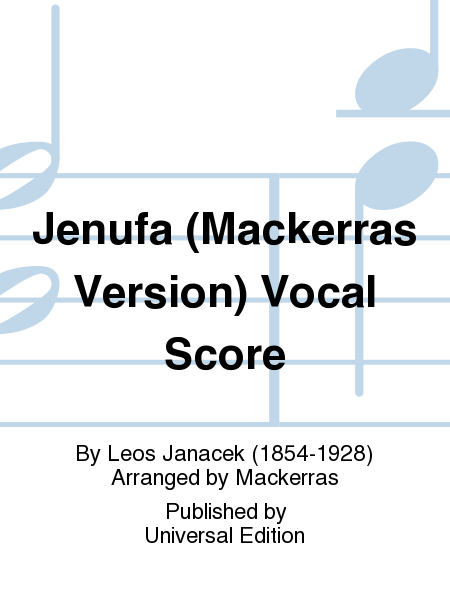 Jenufa (Mackerras Version) Vocal Score