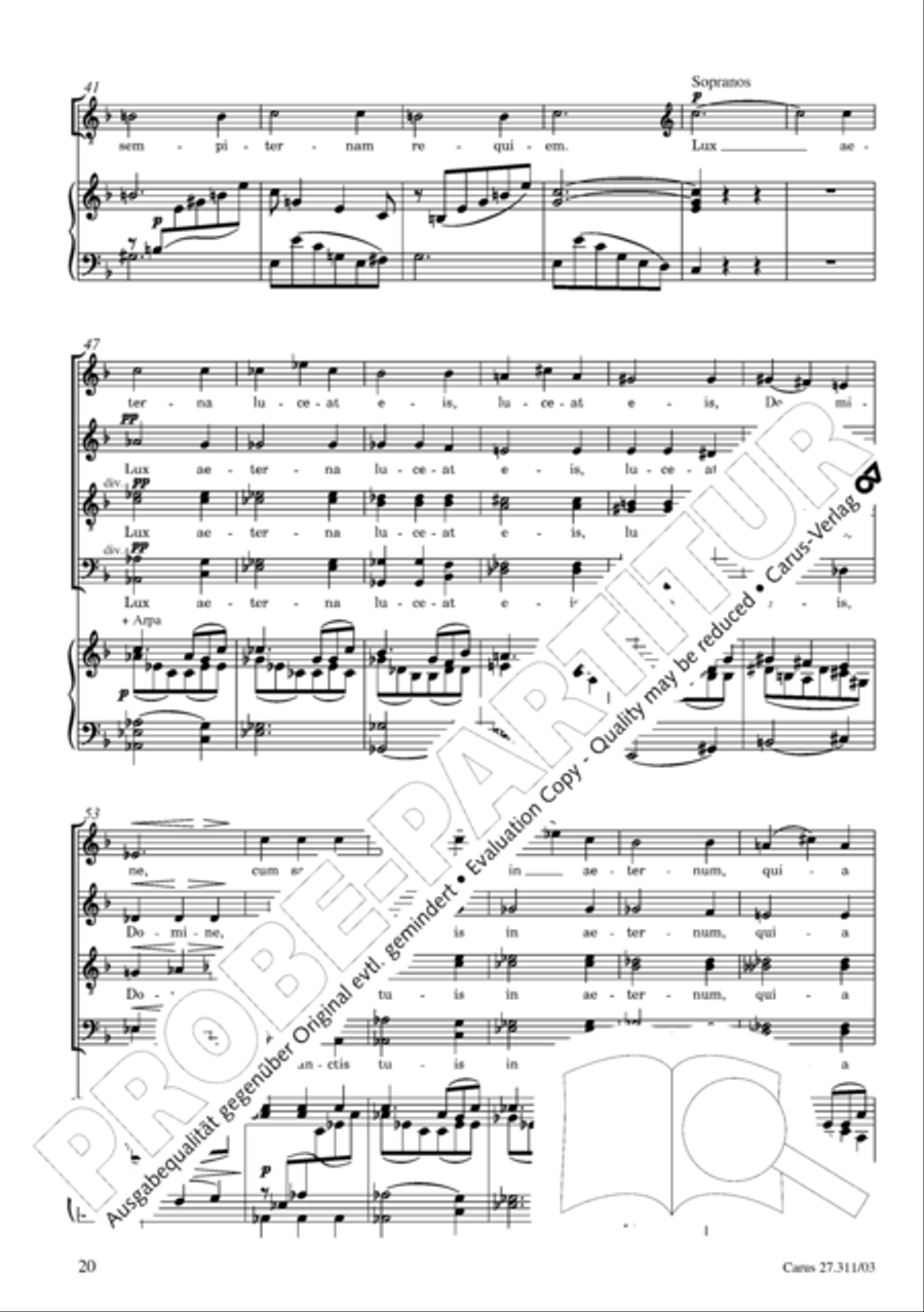 Requiem - church version (Requiem. Fassung mit kleinem Orchester) Requiem - church version (Requiem. Fassung mit kleinem Orchester) 4-Part scores gallery preview page 21