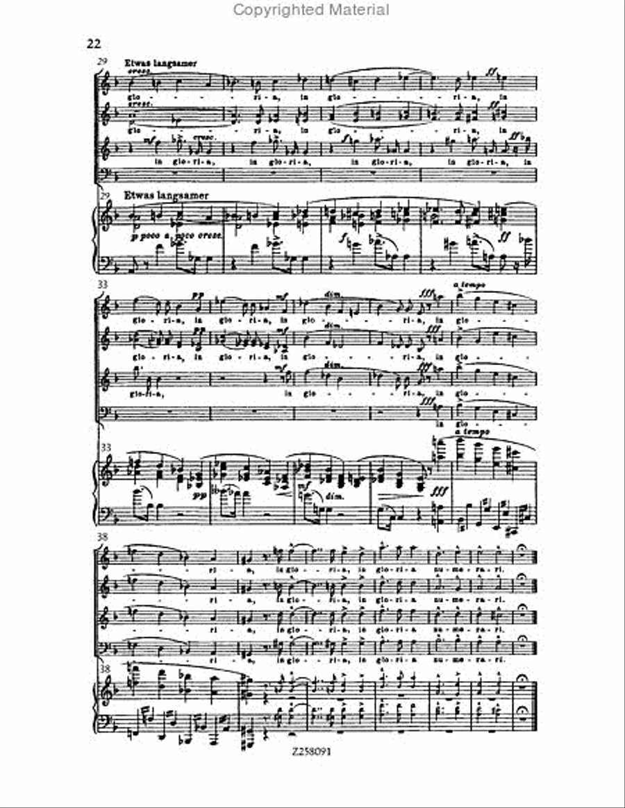 Te Deum, WAB 45 (1886 revision) Choir scores gallery preview page 22