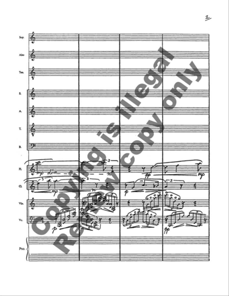 Unseen Rain 4-Part scores gallery preview page 9