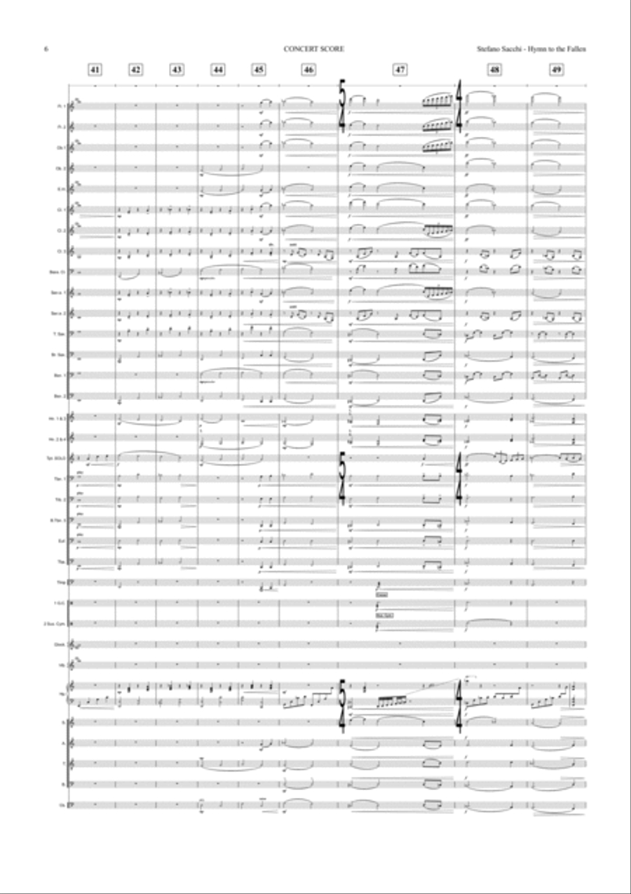Hymn to the Fallen Hymn to the Fallen Concert Band scores gallery preview page 6