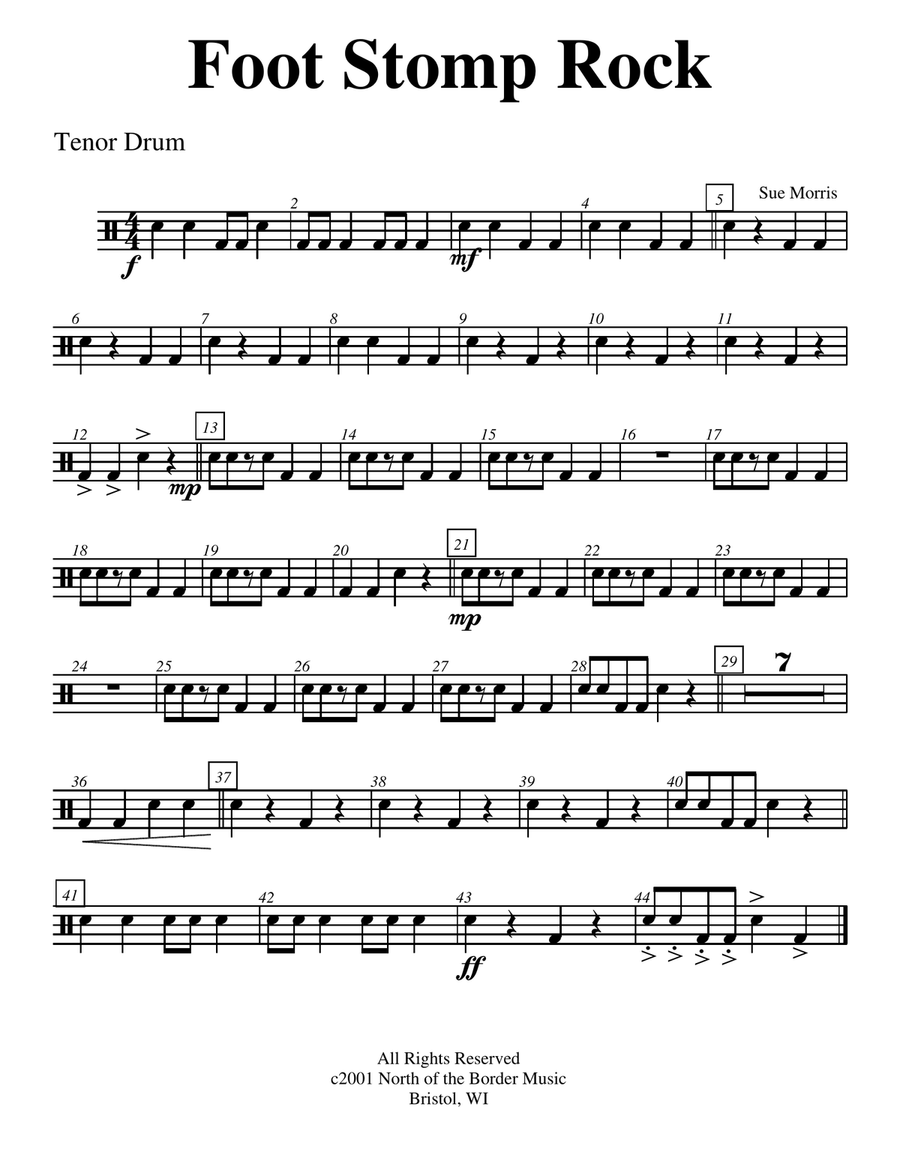 Foot Stomp Rock Concert Band scores gallery preview page 6