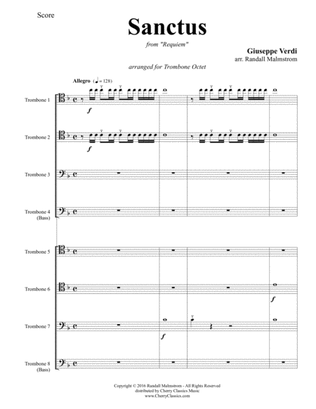 Book cover for Sanctus from "Requiem" for Trombone Octet