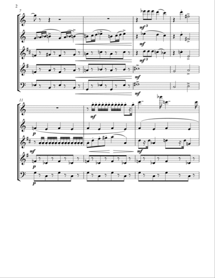 The Love For Three Oranges Woodwind Quintet scores gallery preview page 3