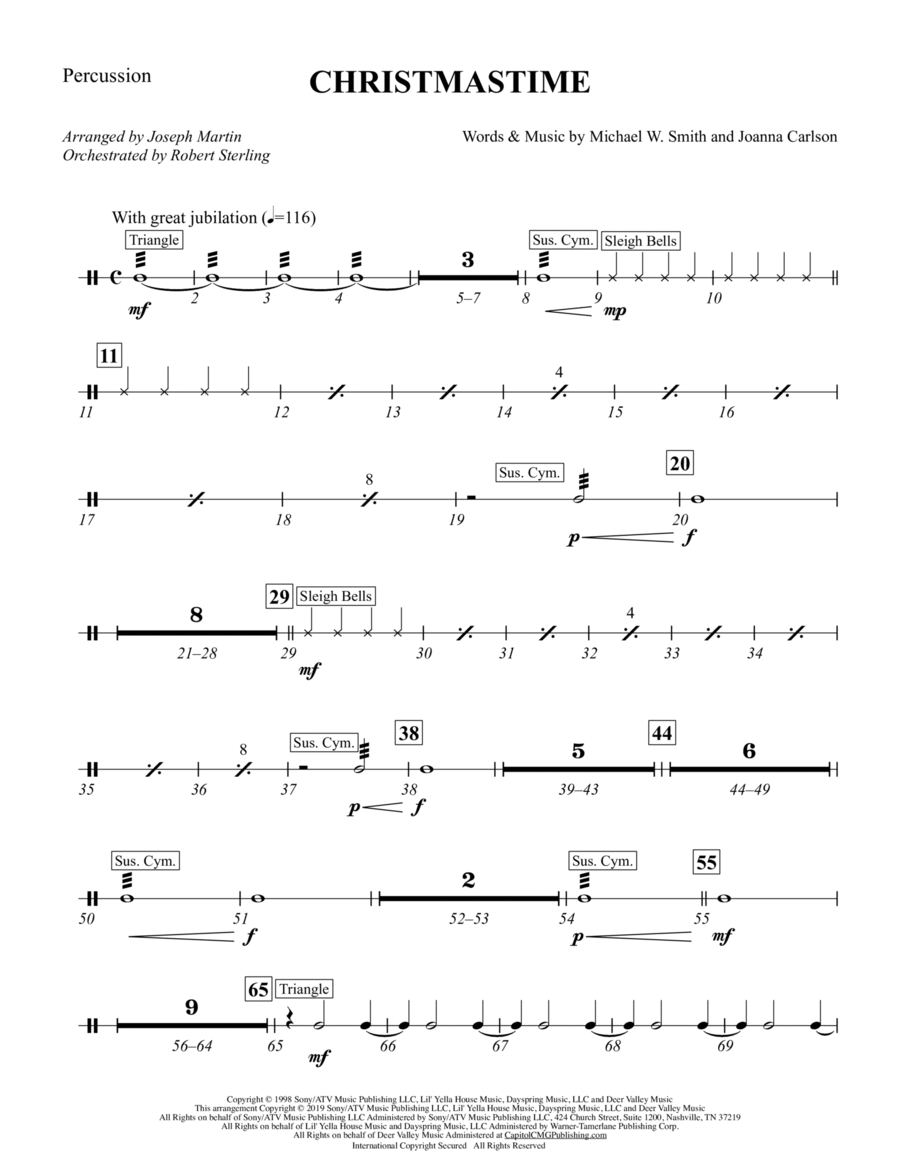 Christmastime (arr. Joseph M. Martin) - Percussion