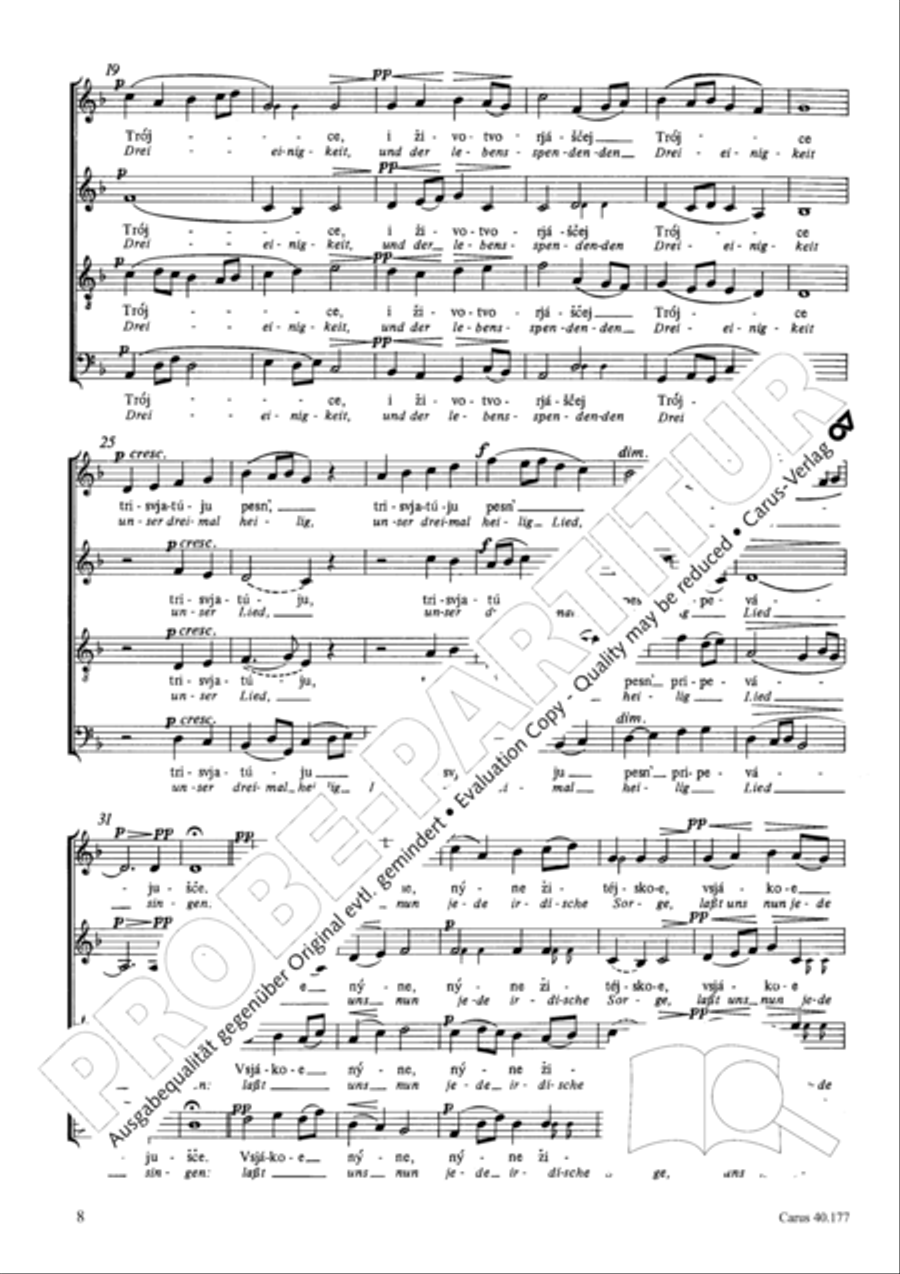 Neun liturgische Chore Collection / Songbook scores gallery preview page 9