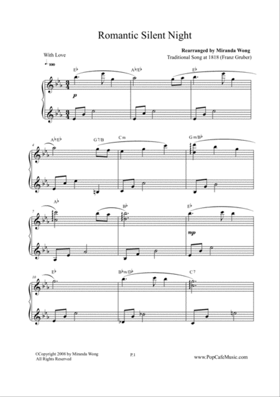 Best Christmas Music Collection in C Key - 6 Touching Piano Arrangement Piano Solo scores gallery preview page 1