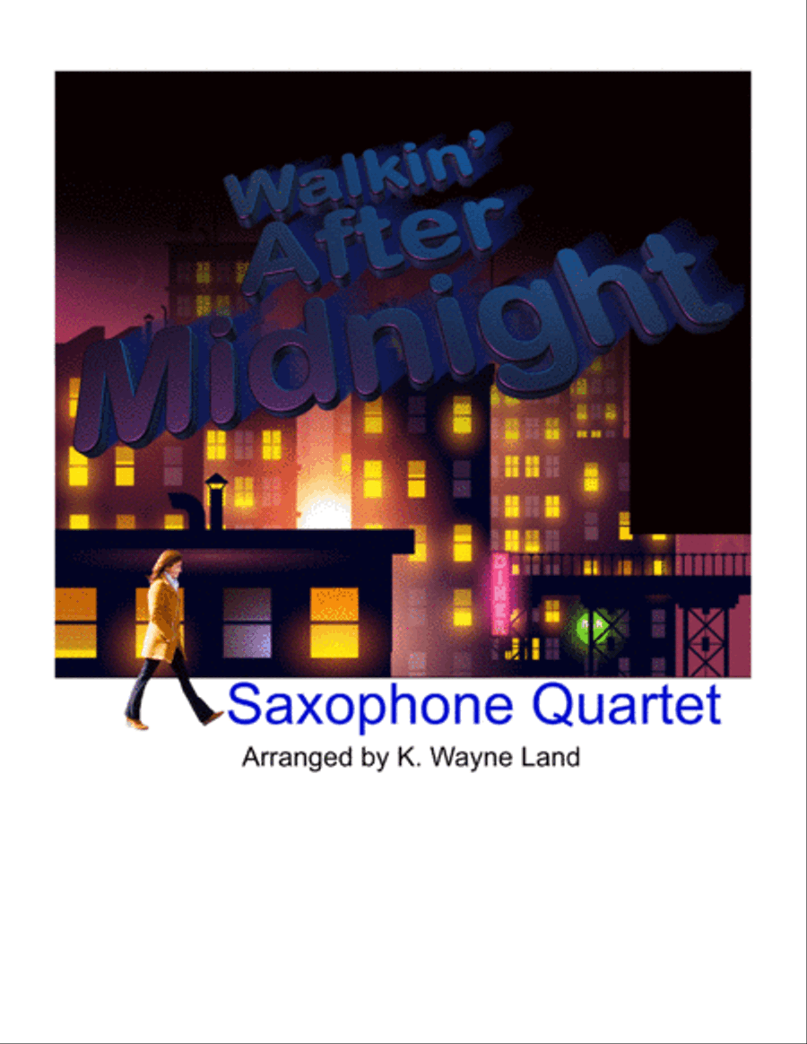 Walkin' After Midnight Saxophone Quartet scores gallery preview page 1