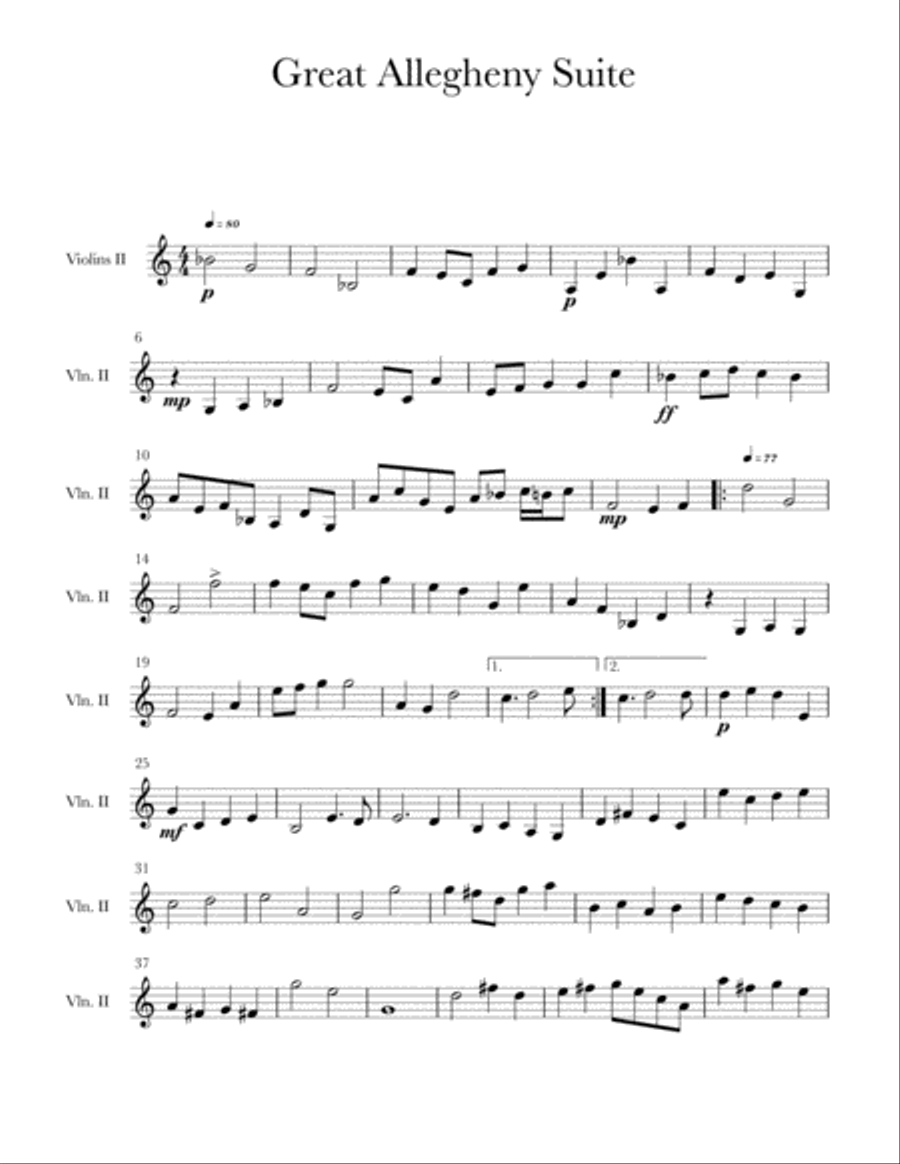 Great Allegheny Suite Great Allegheny Suite String Quartet scores gallery preview page 3