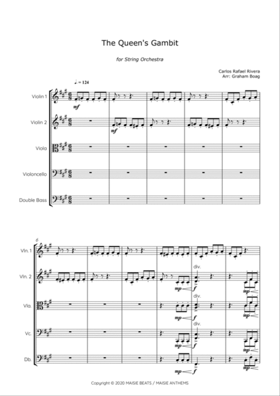 The Queen's Gambit String Orchestra scores gallery preview page 3