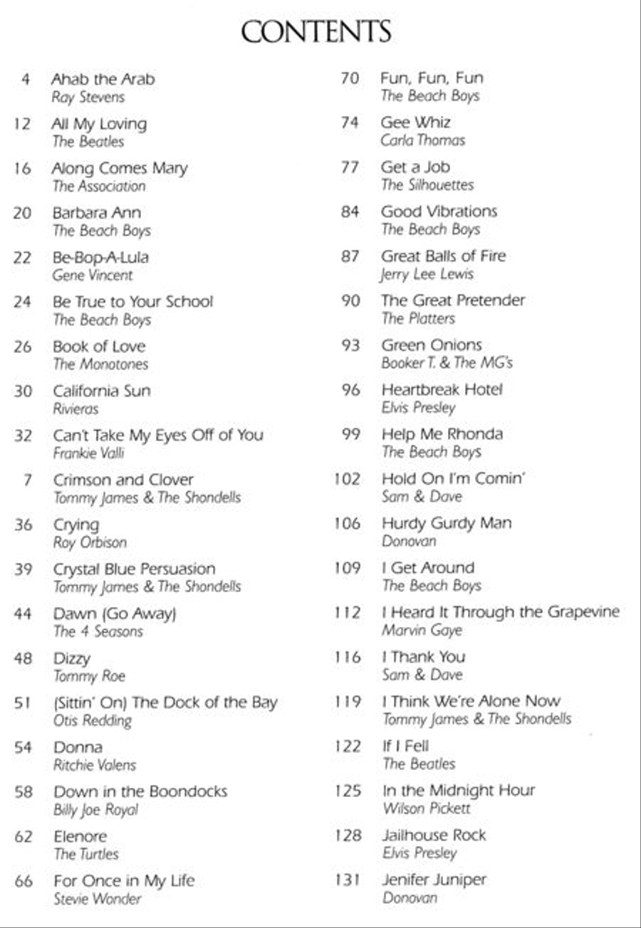 The Big Book of Oldies Piano, Vocal, Guitar scores gallery preview page 2