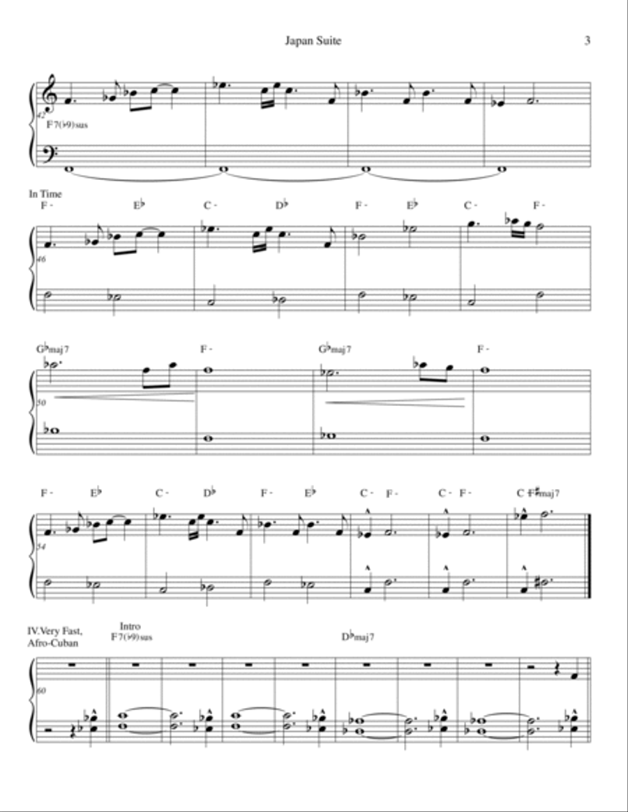 Japan Suite Japan Suite Jazz Ensemble scores gallery preview page 3