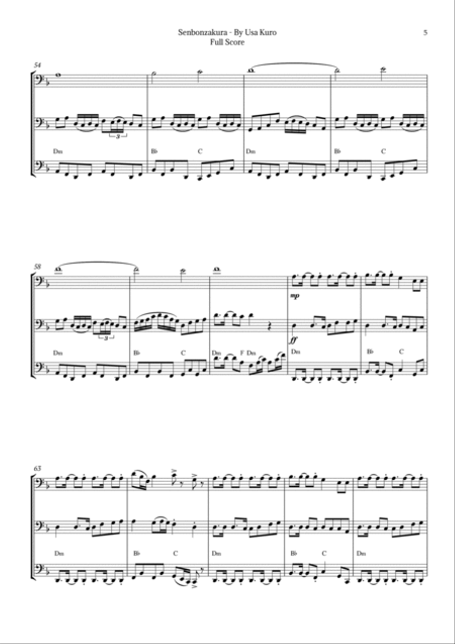 Senbonzakura Chamber Music scores gallery preview page 5
