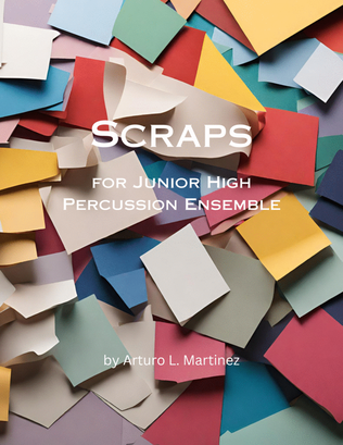 Book cover for Scraps for Junior High Percussion Ensemble