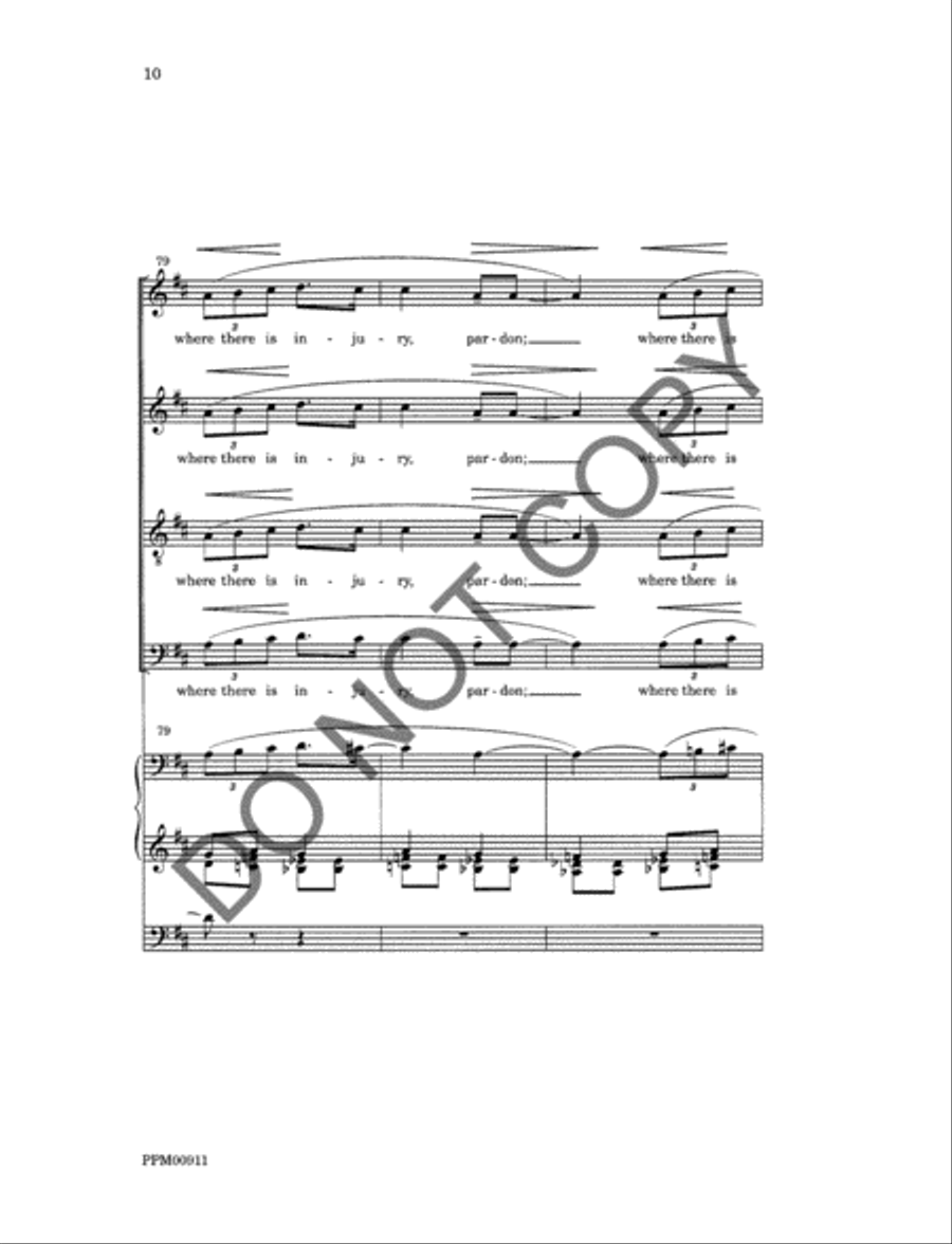 Prayer of St. Francis 4-Part scores gallery preview page 11