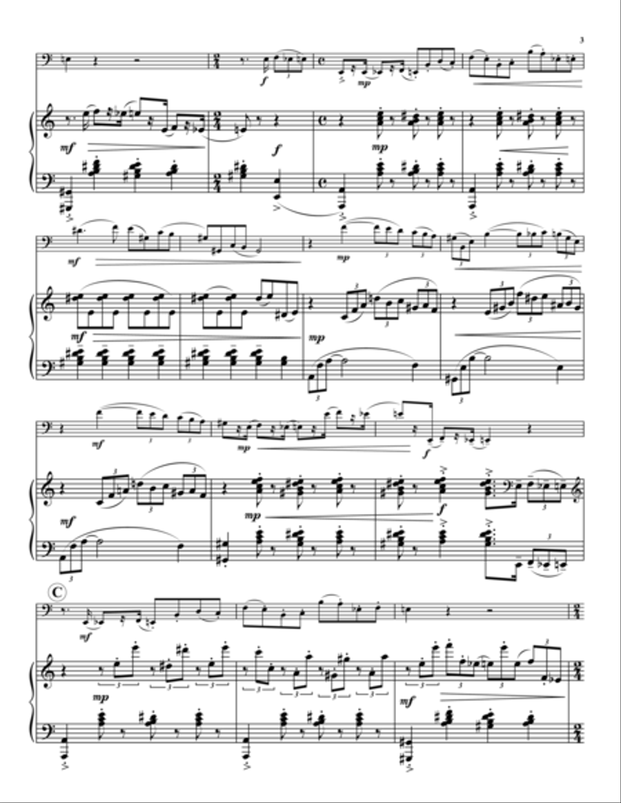 Contrabassoon Sonata Bassoon Solo scores gallery preview page 3