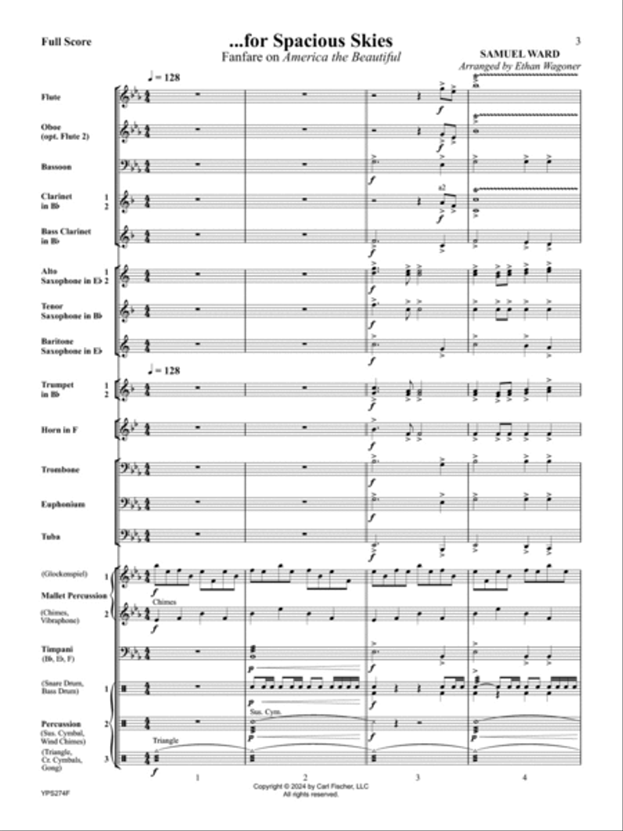 ...for Spacious Skies Concert Band scores gallery preview page 2