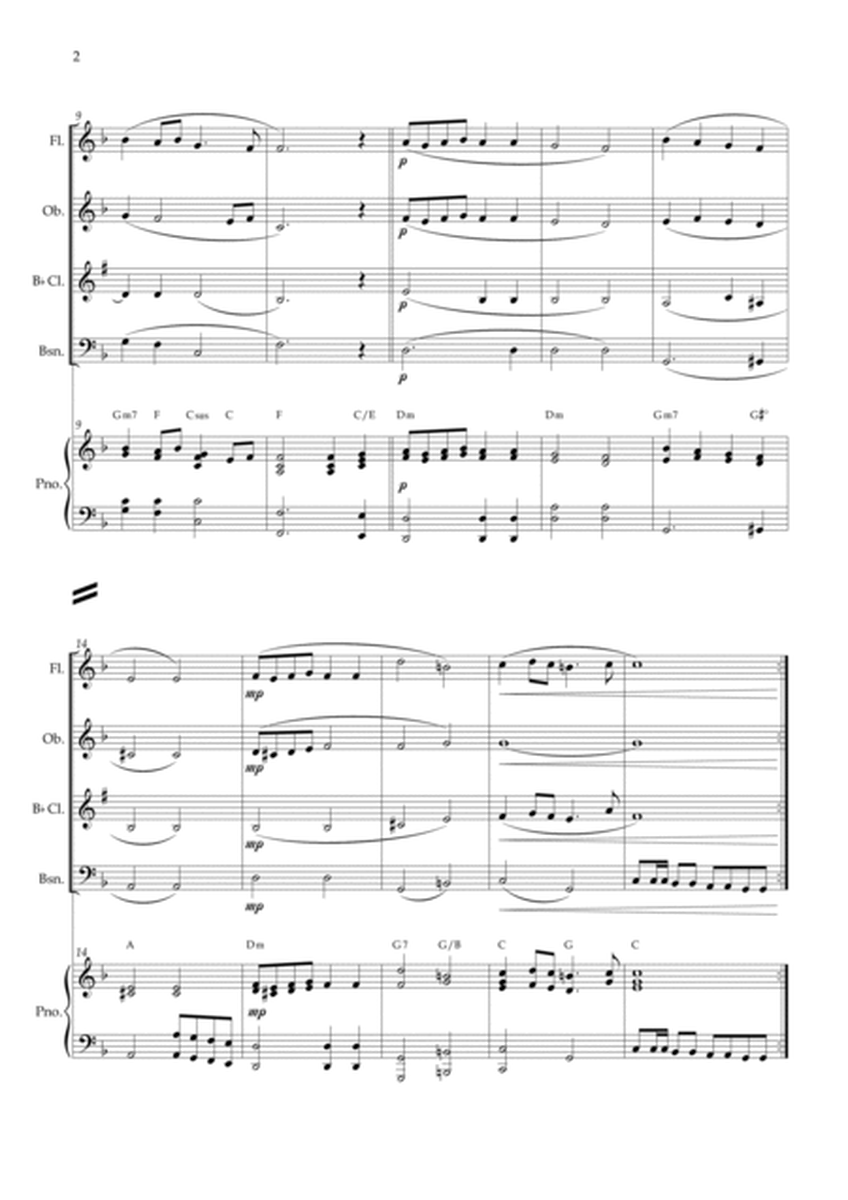 Cantate Domino - Handel (Woodwind Quartet) Piano and chords image number null