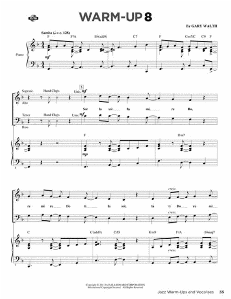 Jazz Warm-ups and Vocalises Vocal Jazz Ensemble scores gallery preview page 5