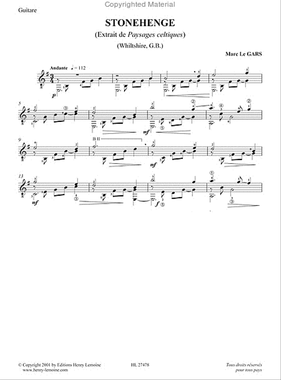 Paysages Celtiques - Volume 1 Acoustic Guitar scores gallery preview page 9