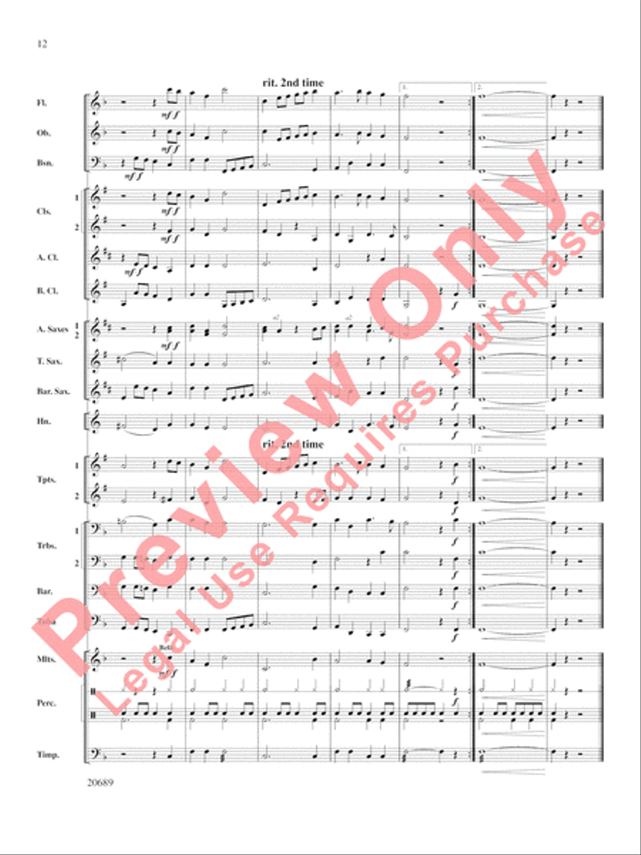 Music of the English Renaissance Concert Band scores gallery preview page 13