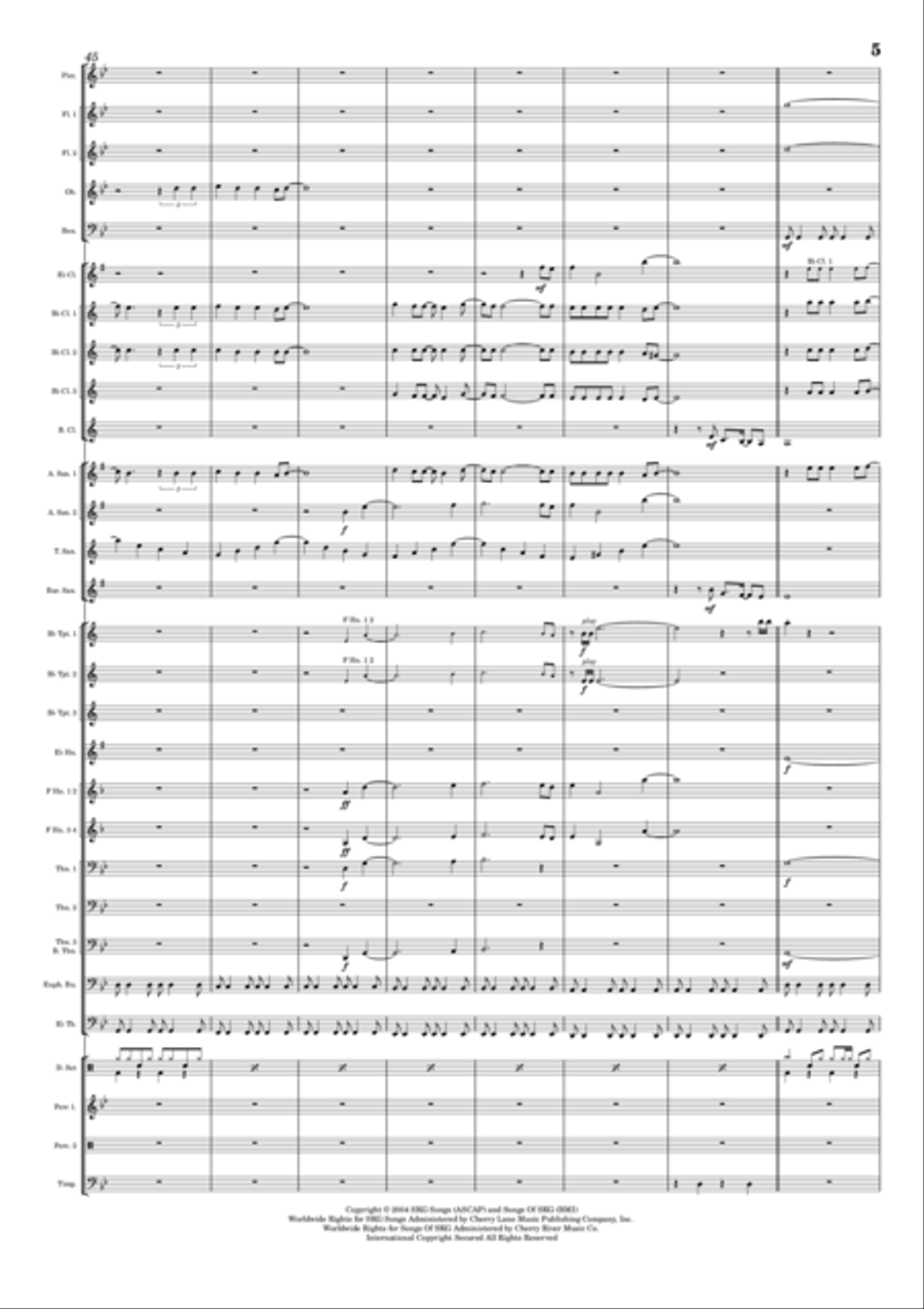 Fairy Godmother Song Concert Band scores gallery preview page 5