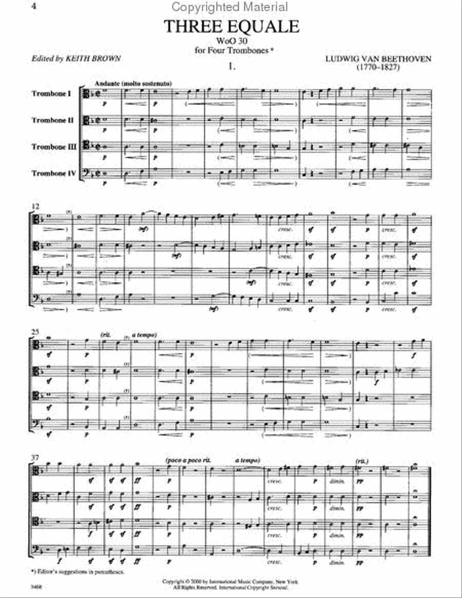 Three Equali Three Equali Trombone Quartet scores gallery preview page 2